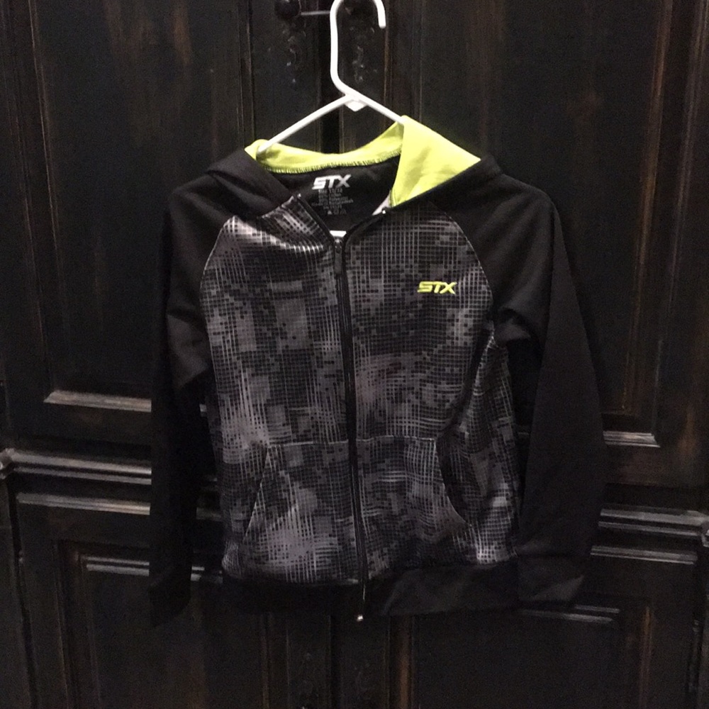 Zip hoodie.